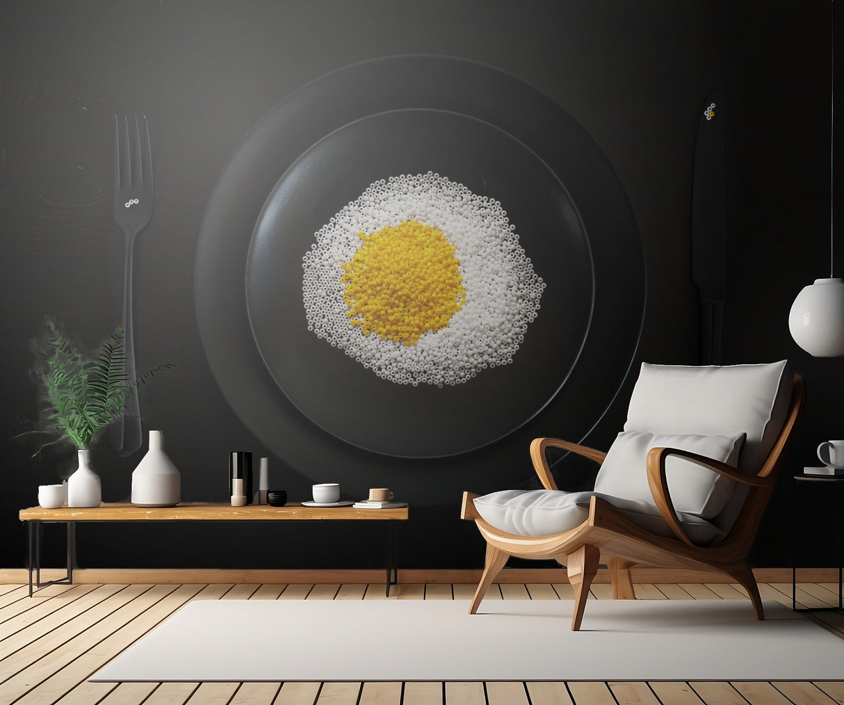 The fried egg for a needlewoman Poster och Canvastavla