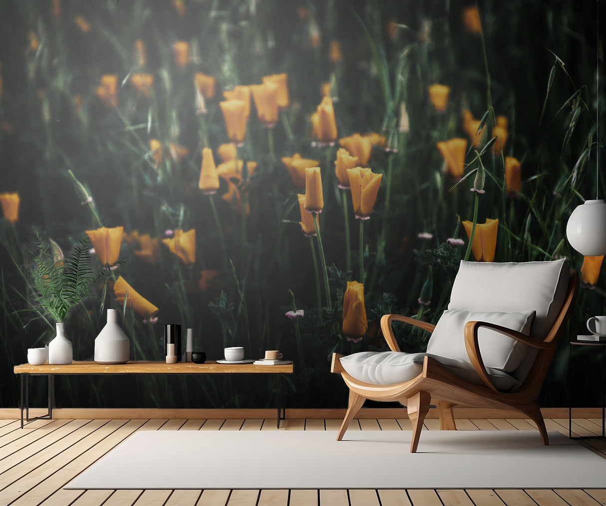 Golden Poppies Poster och Canvastavla