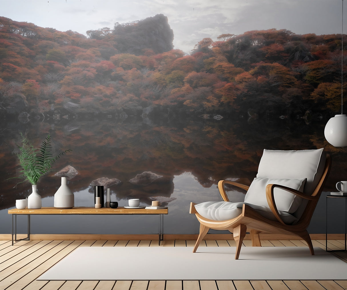 Autumn pond Poster och Canvastavla
