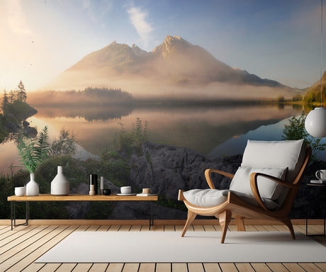 Golden Summer Morning in the Alps Poster och Canvastavla