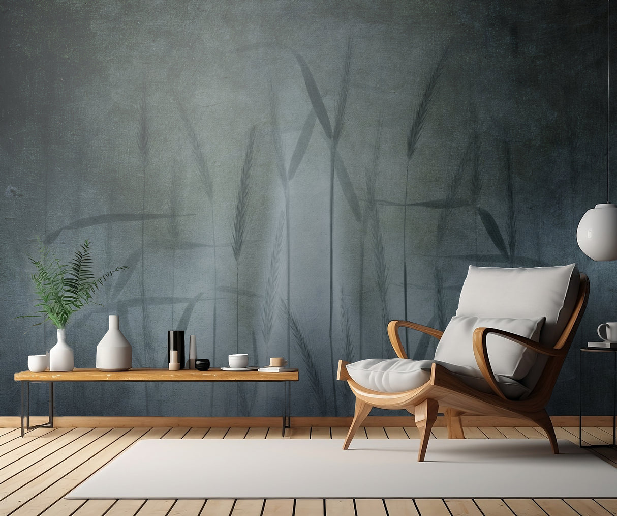 Grain in soft blue Poster och Canvastavla