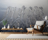 Forest drawn by the water Poster och Canvastavla
