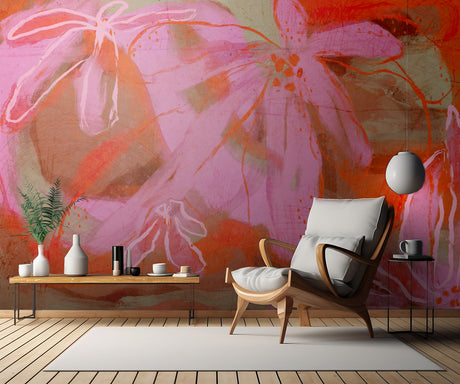 Coral Flower Rythm Poster och Canvastavla