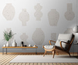 Abstract Vases Beige Poster och Canvastavla