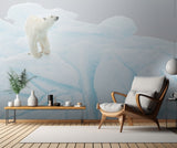 Polar bear on iceberg Poster och Canvastavla