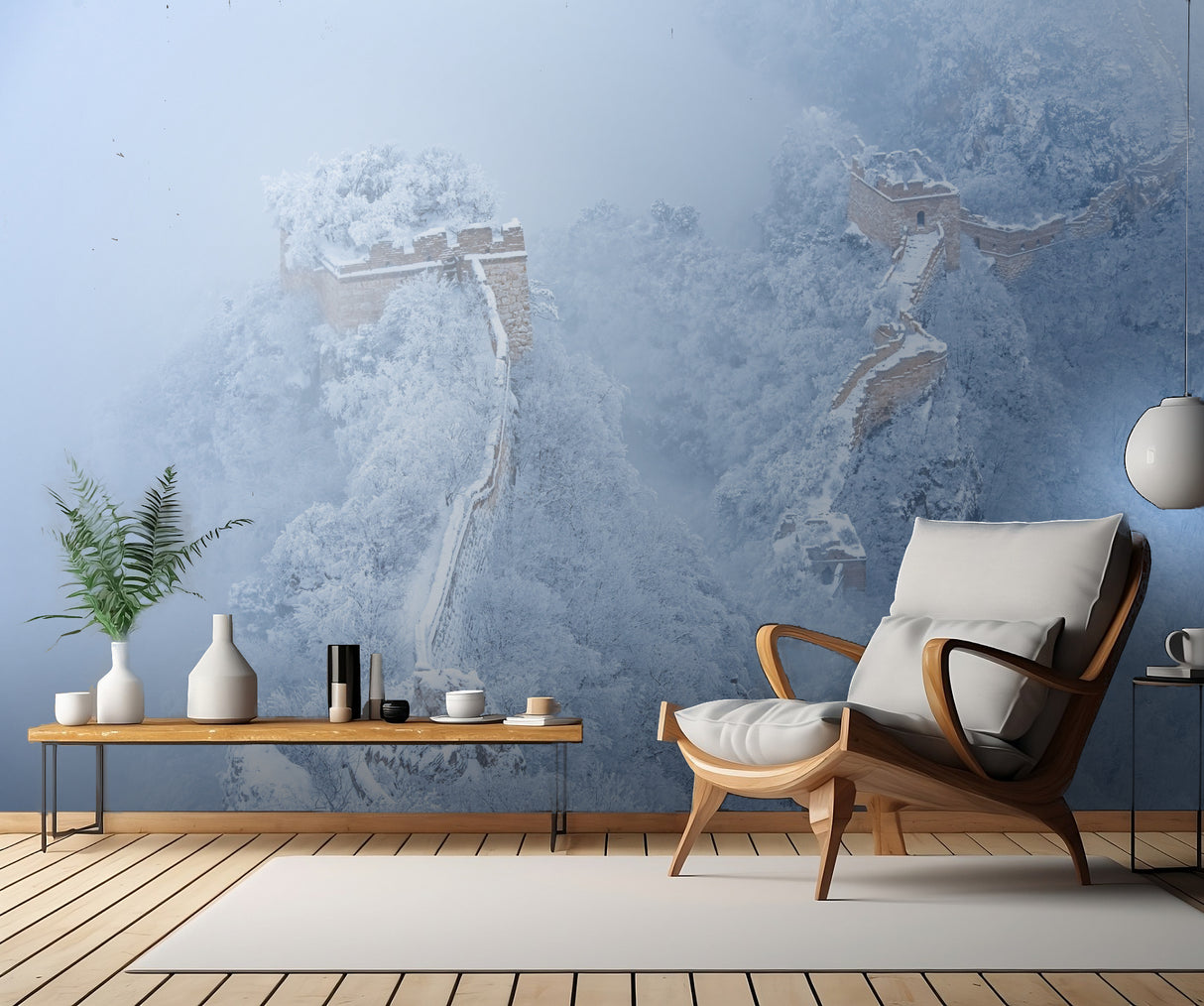 The Great Wall in ice and snow Poster och Canvastavla