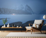 Morning Blue Time at snow day Poster och Canvastavla