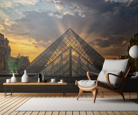 Pirámide del Louvre Poster och Canvastavla