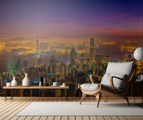 Hong Kong sunrise Poster och Canvastavla