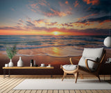 Sea sunrise on the beach coast Poster och Canvastavla