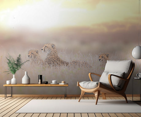 Cheetah Family Poster och Canvastavla
