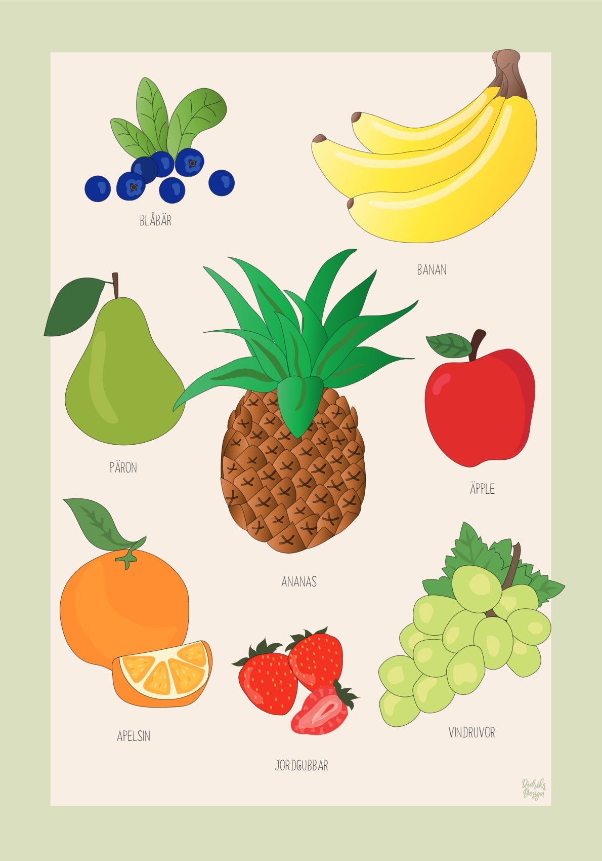 Frukt-barnposters av Ellen Didrik – Min Poster
