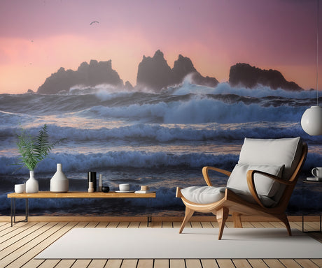 Bandon Beach Layers Poster och Canvastavla