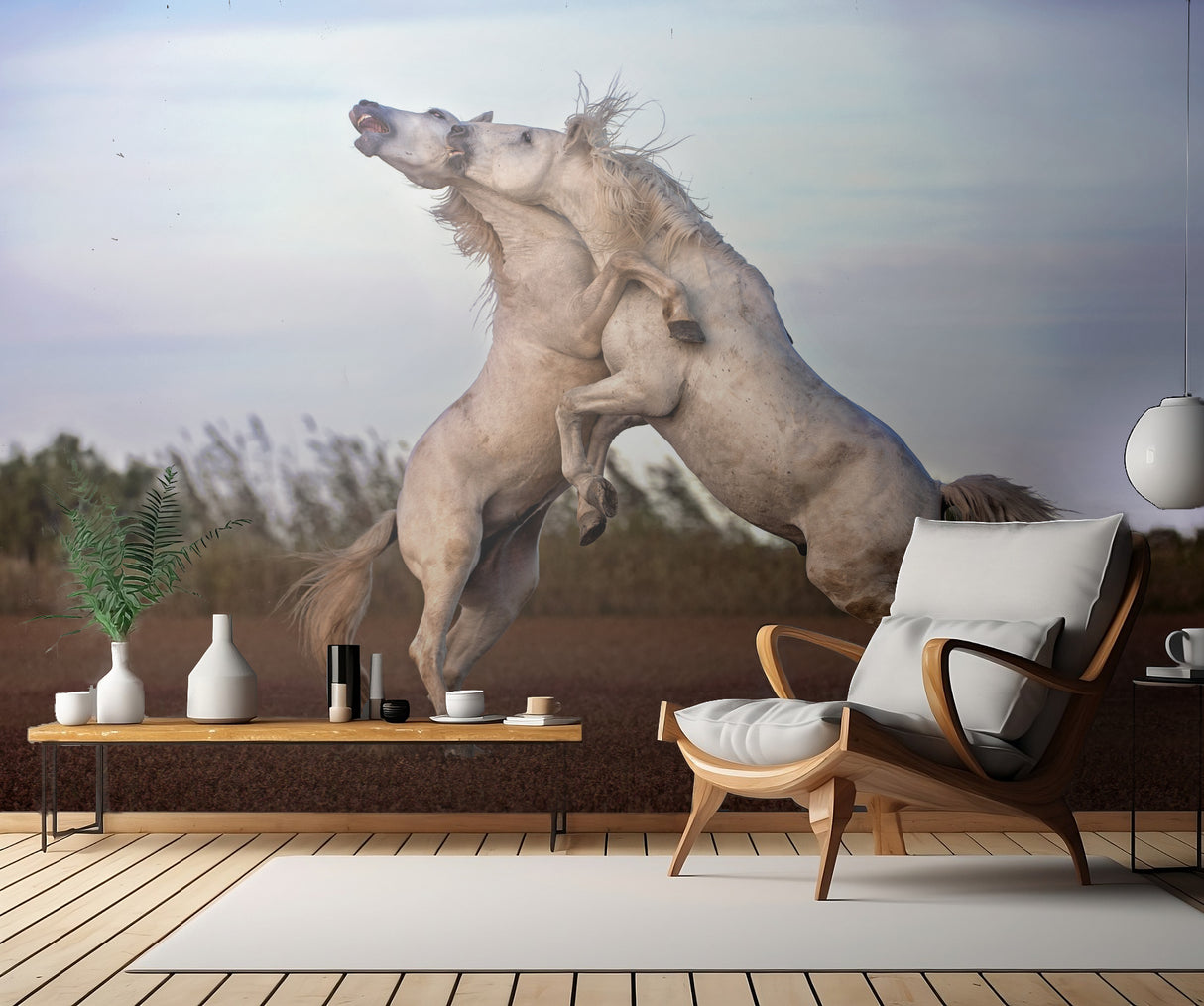 Horses fighting Poster och Canvastavla