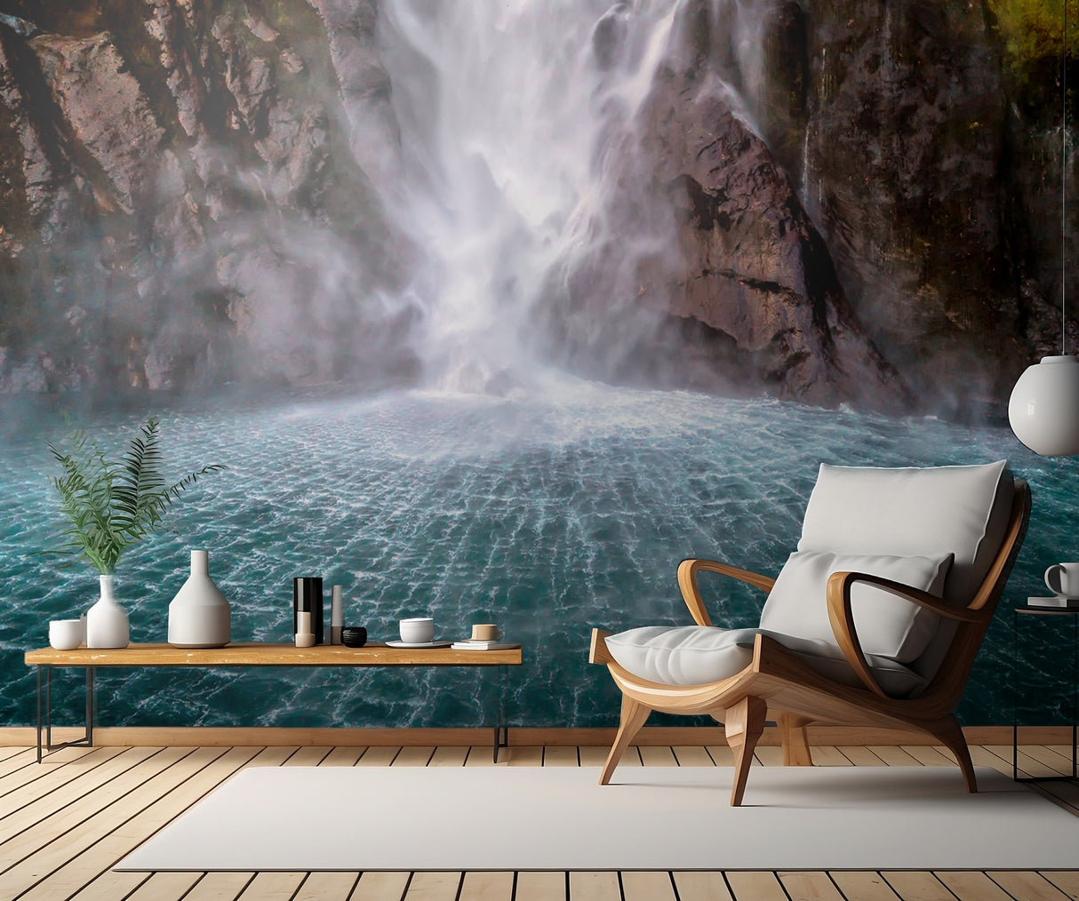 Stirling Falls along Milford Sound	 Poster och Canvastavla