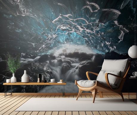 Blue Glacier Cave Poster och Canvastavla