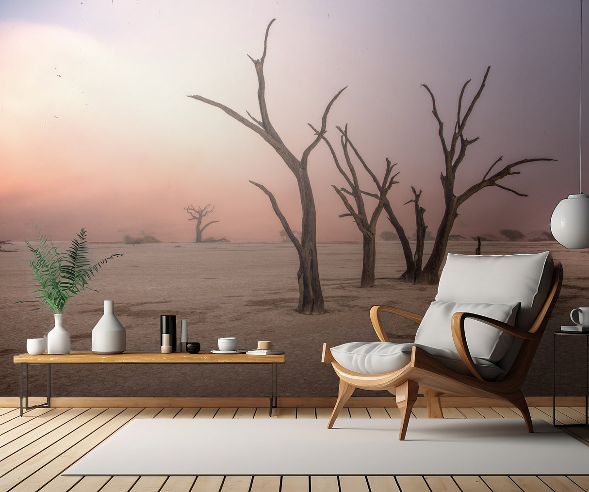 Fog in deadvlei Poster och Canvastavla