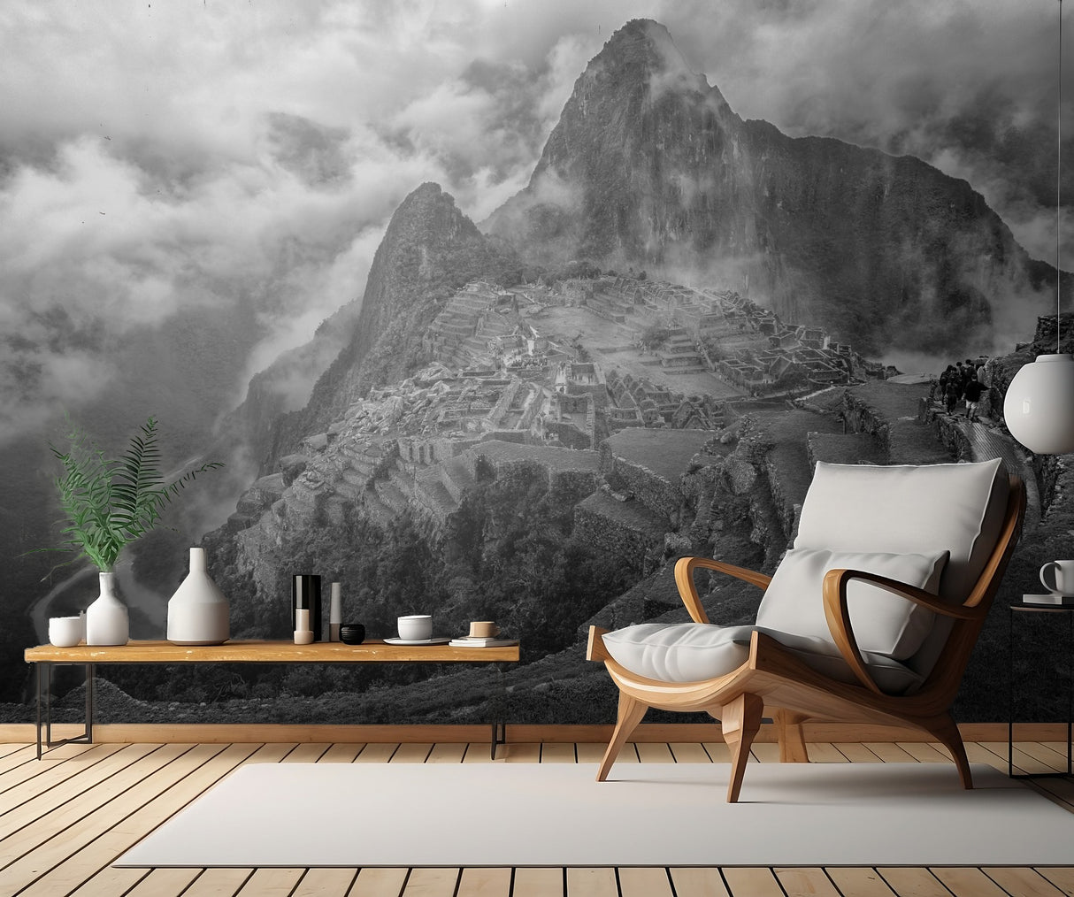 Fog in the Machu Picchu Poster och Canvastavla