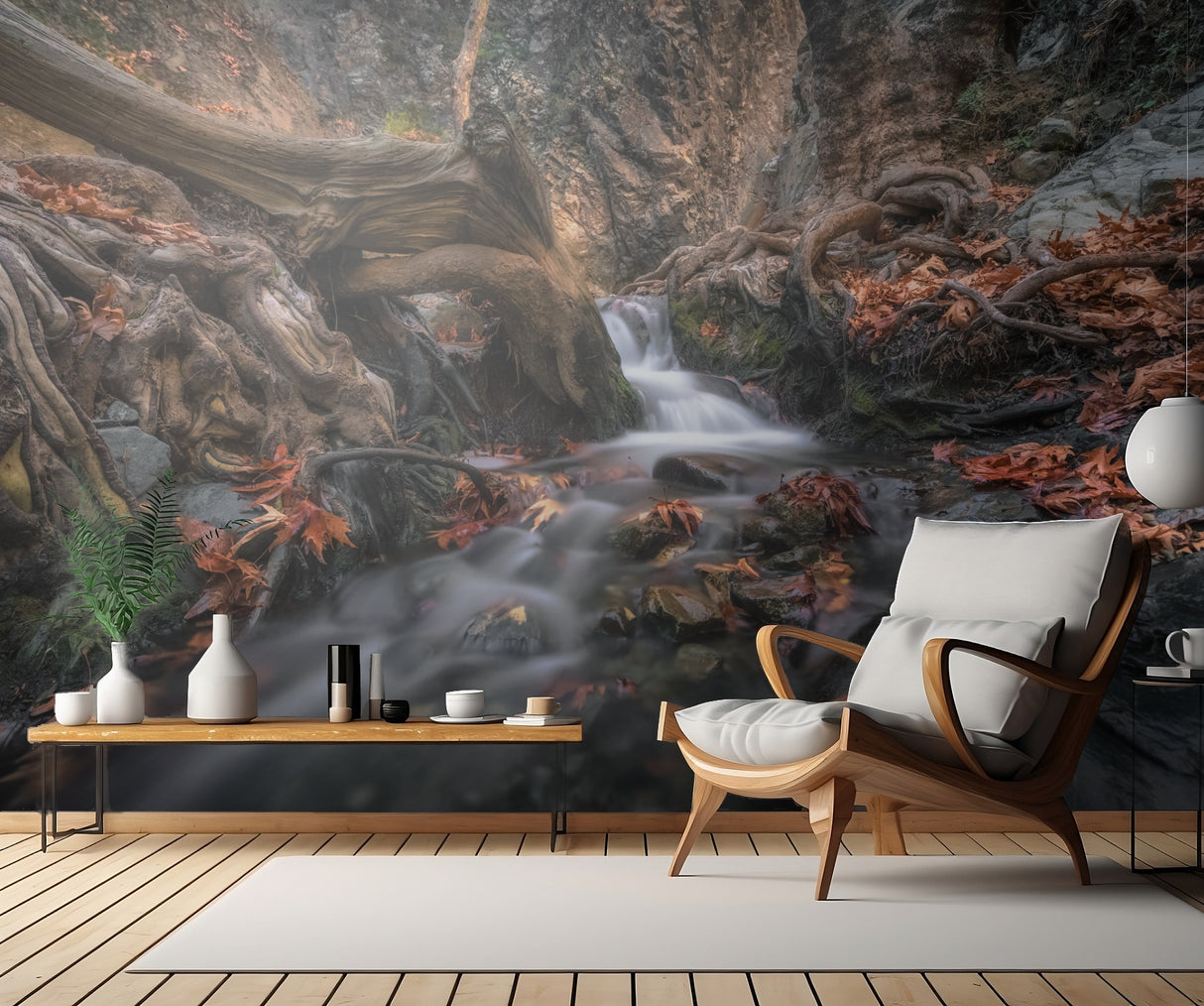 Autumn Cascade Poster och Canvastavla