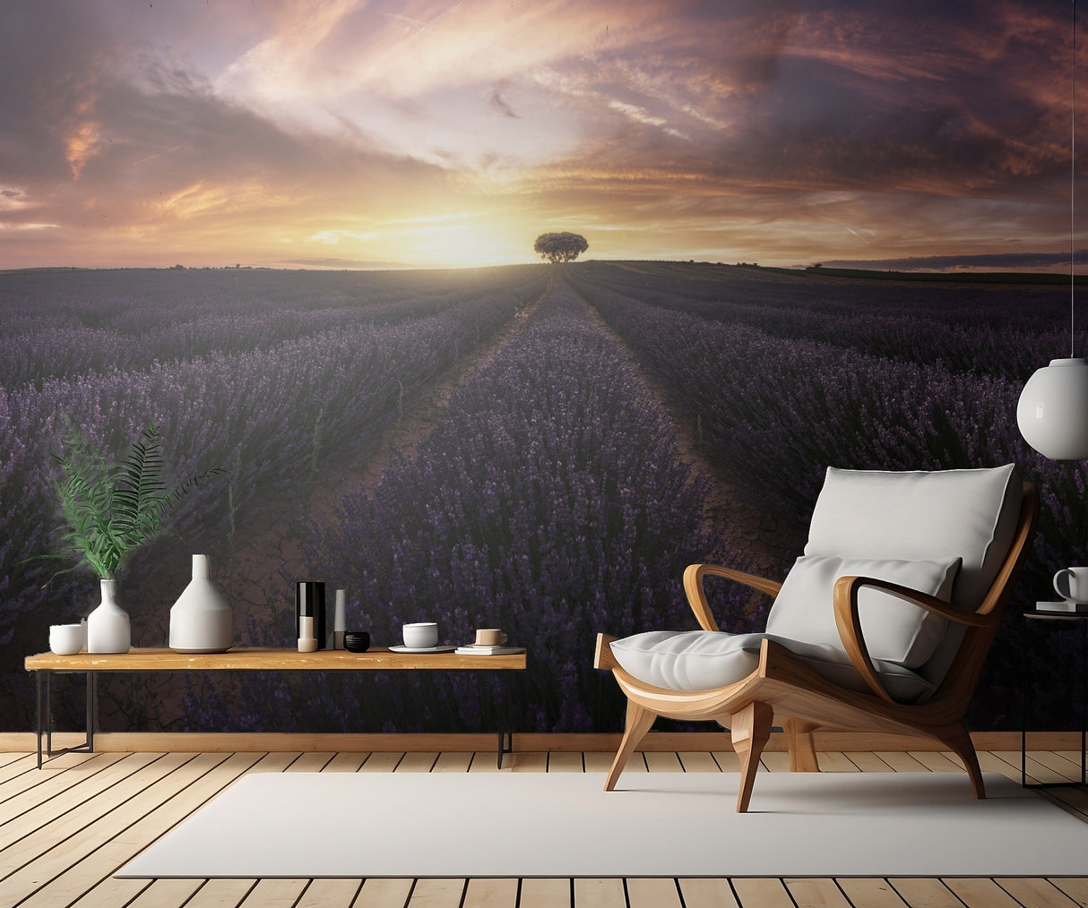 Lavender sunset Poster och Canvastavla
