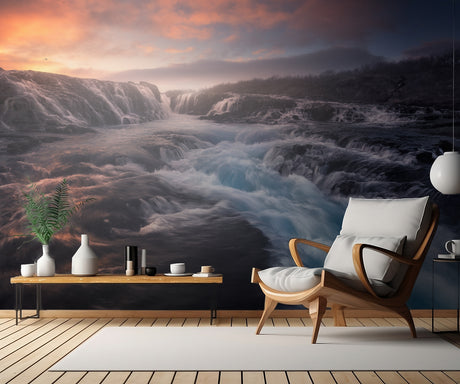 Blue Flow Poster och Canvastavla