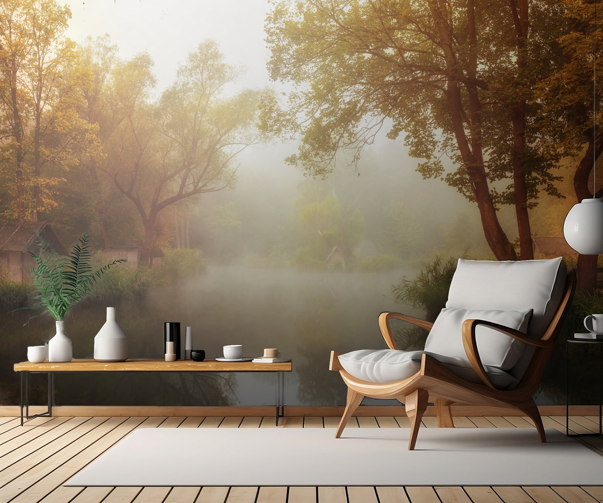 Foggy Autumn Poster och Canvastavla