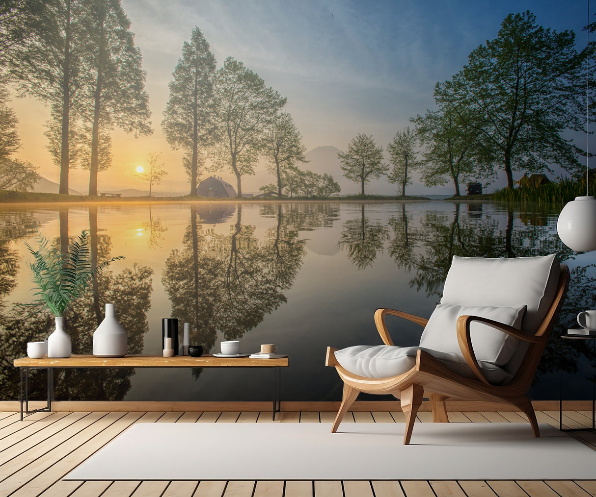 Mount Fuji reflected in Lake , Japan Poster och Canvastavla