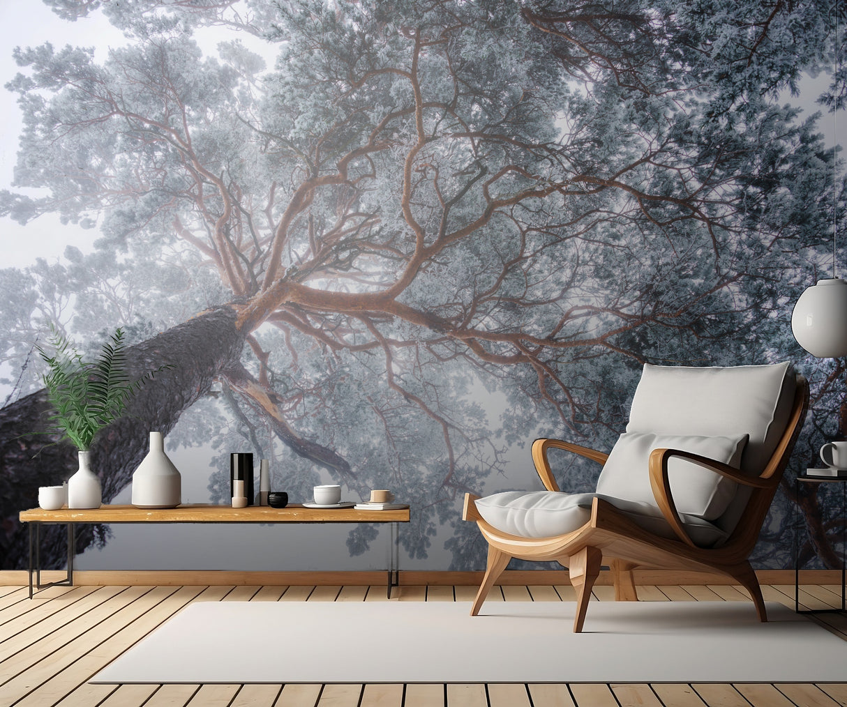Winter tree lines Poster och Canvastavla