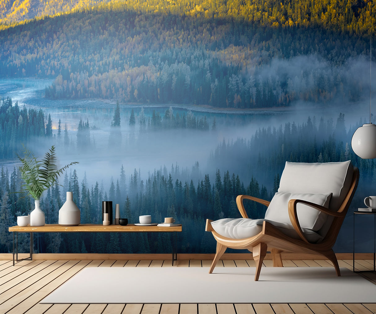 Morning fog in the Magic Bay Poster och Canvastavla