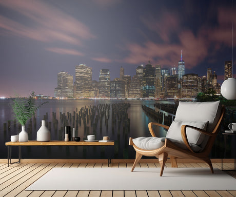 New York City at Night Poster och Canvastavla