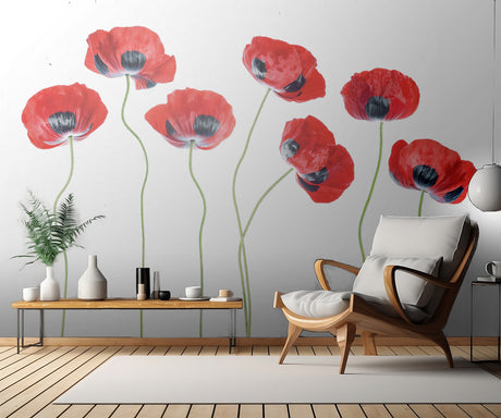 Ladybird Poppies Poster och Canvastavla