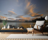 Two Jack Lake Sunset Poster och Canvastavla