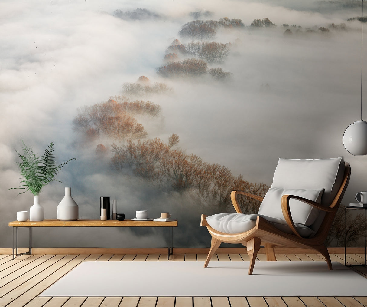 Foggy valley Poster och Canvastavla