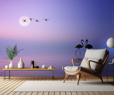 Flying Flamingo Poster och Canvastavla