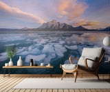 Abraham Lake Sunset Poster och Canvastavla