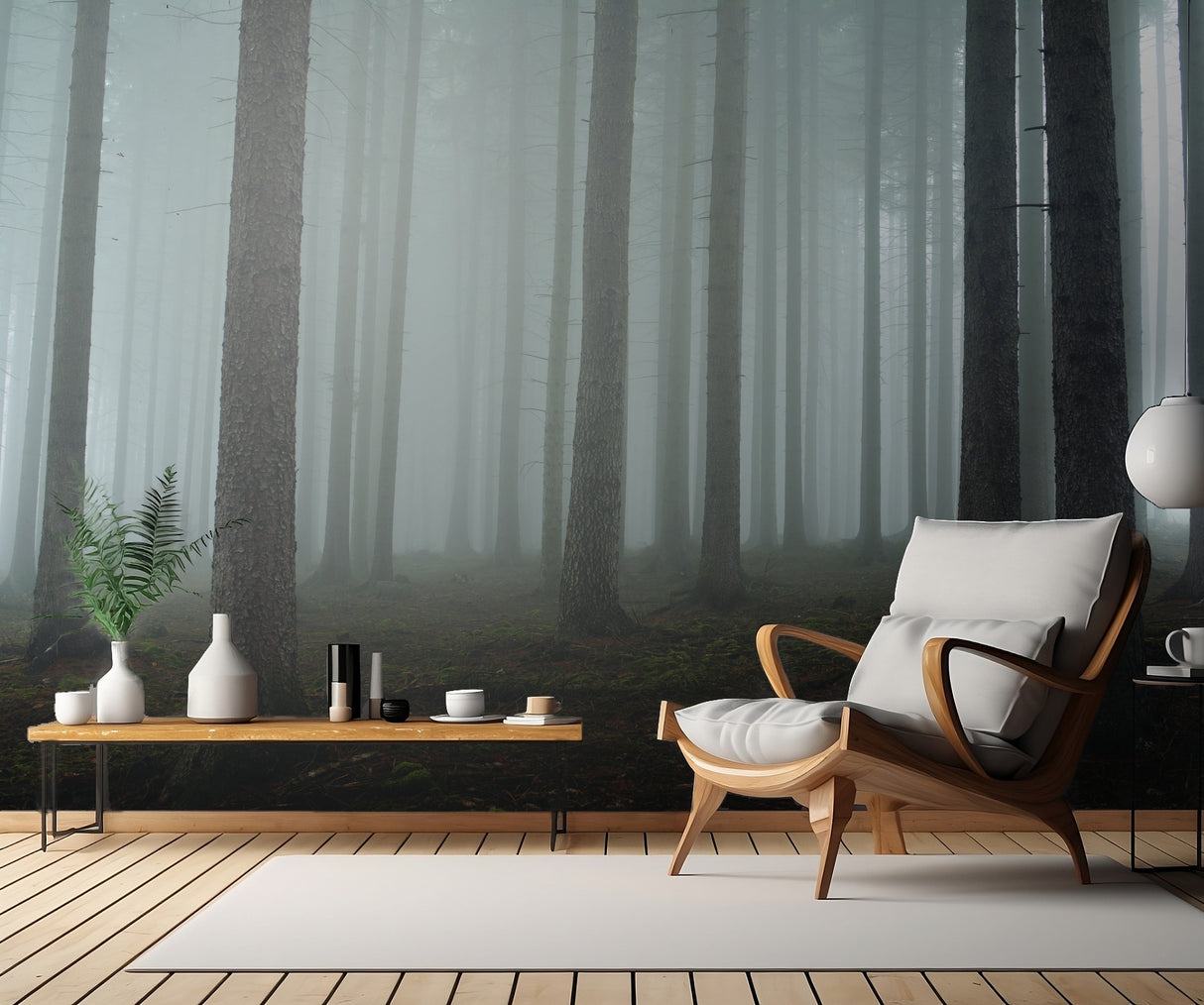 Foggy forest Poster och Canvastavla