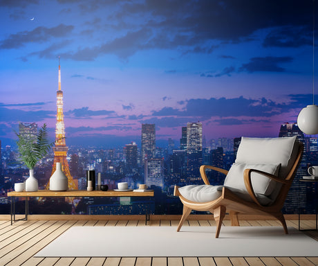 Tokyo night view Poster och Canvastavla