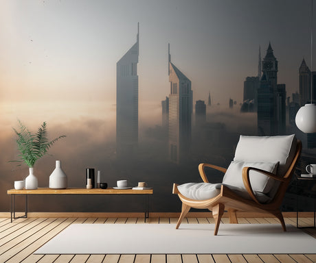 Fog Lockdown on the City of Steel Poster och Canvastavla