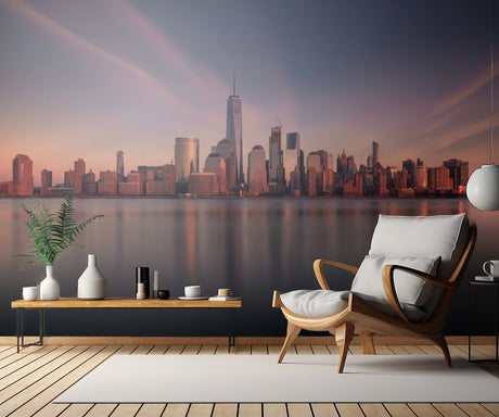 Lower Manhattan at dusk Poster och Canvastavla