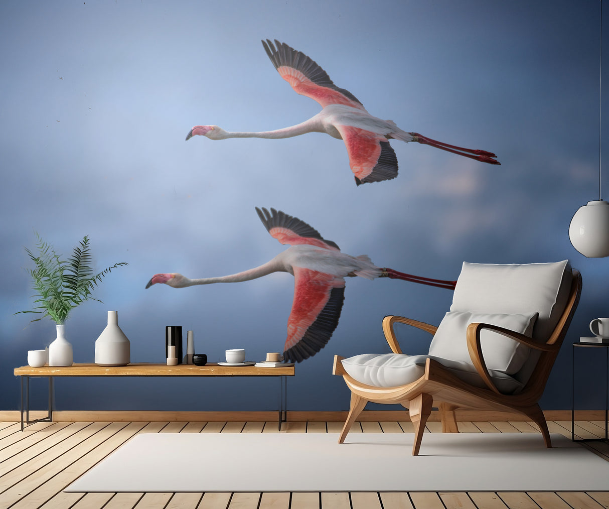 Greater Flamingos Poster och Canvastavla