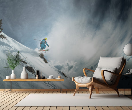 Théo de La Soujeole at home in Flaine Poster och Canvastavla