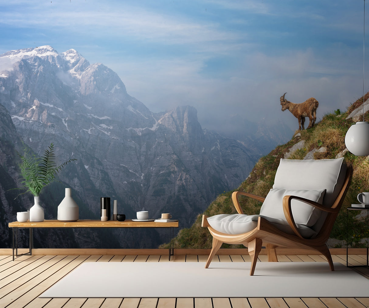Alpine Ibex in the mountains Poster och Canvastavla