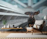 Ein kleiner Hund läuft durch die Welt.... Poster och Canvastavla