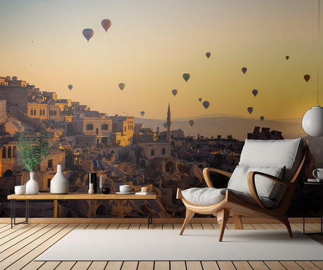 Sunrise over Cappadocia Poster och Canvastavla