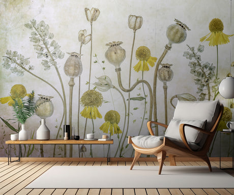 Poppies and Helenium Poster och Canvastavla