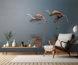 Flamingo landing Poster och Canvastavla