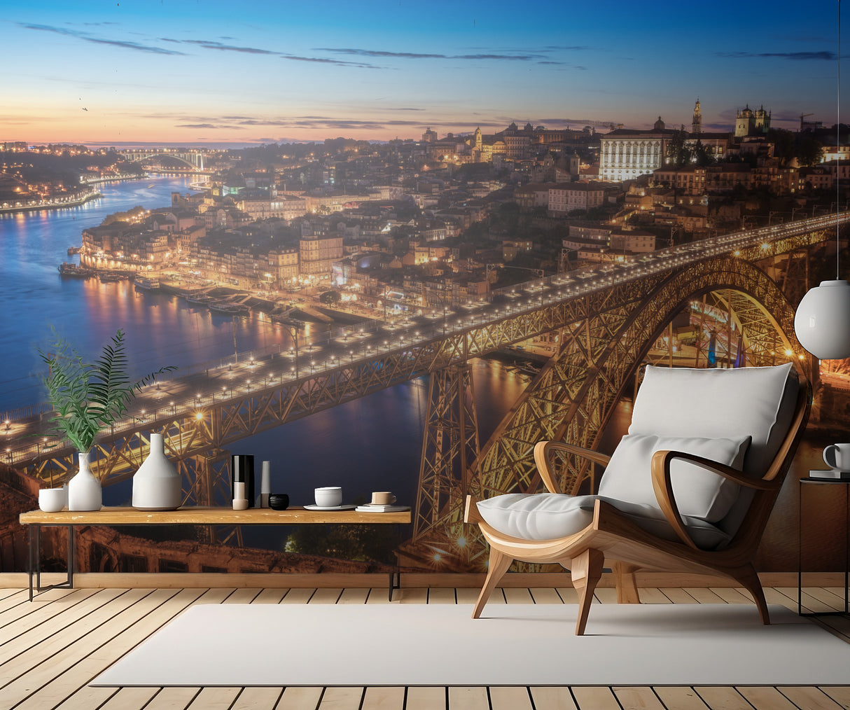 Portugal - Porto Blue Hour Poster och Canvastavla