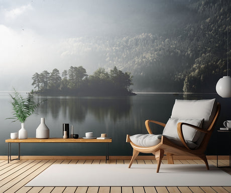 Morning Fog Clearing Poster och Canvastavla