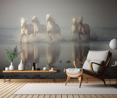 Camargue Horses Poster och Canvastavla