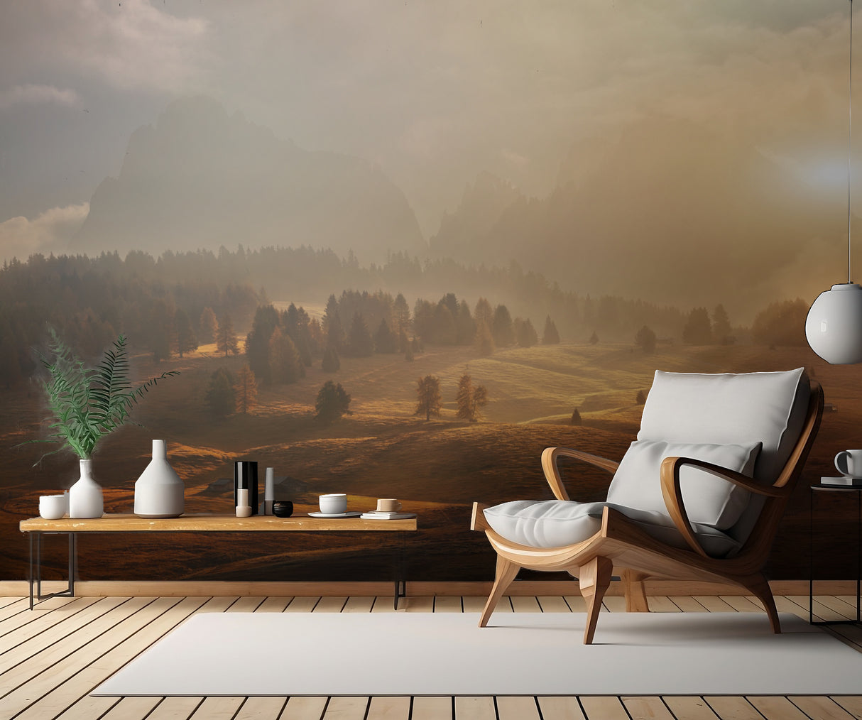 Morning on alpine meadow Poster och Canvastavla